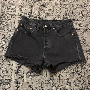 Levi's Black 501 Jean Shorts for Women
